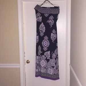 WHBM Strapless Maxi Dress